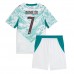 Portugal Cristiano Ronaldo #7 Bortedraktsett Barn VM 2026 Korte ermer (+ Korte bukser)
